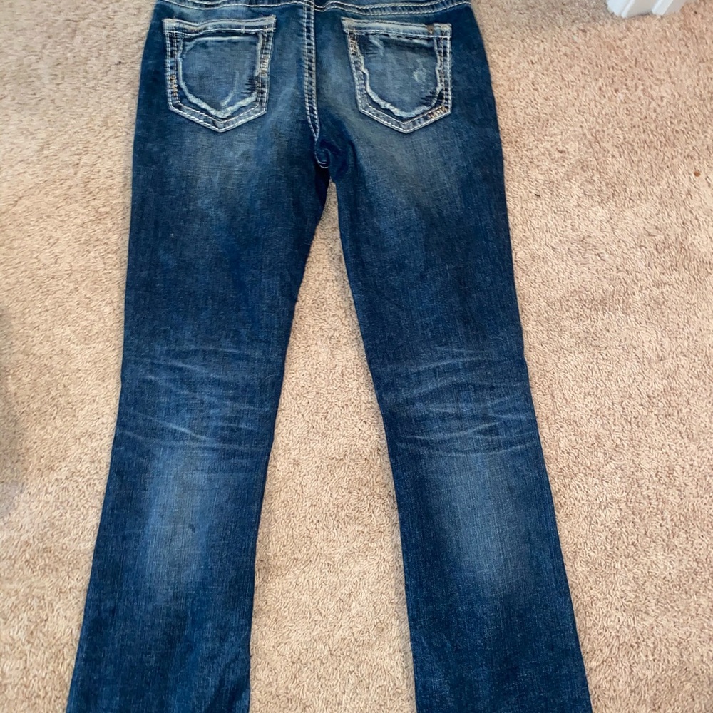 silver jeans